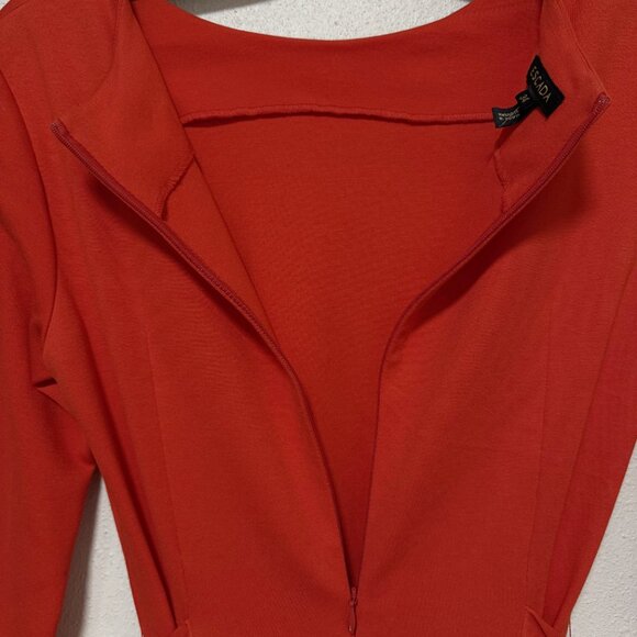Orange sarong style dress by Escada, size 34 (4) - Picture 10 of 10